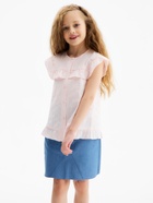 Блузка для девочки, MINAKU, розовая, рост 146 см - Фото 4