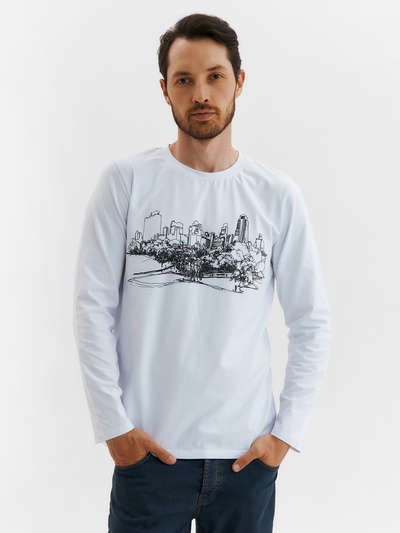 Лонгслив мужской MINAKU: City, белый, размер 44