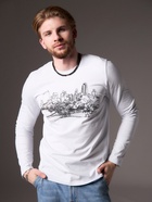 Лонгслив мужской MINAKU: City, размер 46, белый - Фото 3