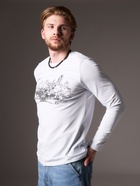 Лонгслив мужской MINAKU: City, размер 48. белый - Фото 5