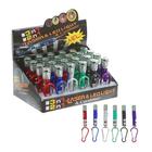 Фонарик-лазер брелок для ключей на карабине «Даль», МИКС - Фото 1