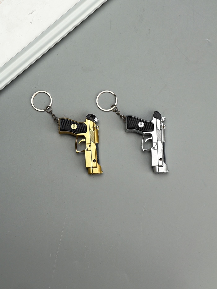 Лазер-брелок для ключей на кольце «Пистолет», МИКС - Фото 1