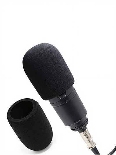 Ветрозащита для микрофона Music Life, черный, 3 штуки, 8×8.7 см