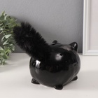 Копилка для денег «Чёрный котёнок с пушистым хвостом», керамика, 11×9×15 см - Фото 5
