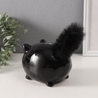 Копилка для денег «Чёрный котёнок с пушистым хвостом», керамика, 11×9×15 см - Фото 6