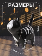 Копилка для денег «Котик-скелет», керамика, 12.4×6.6×13.8 см - Фото 2