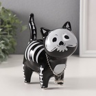 Копилка для денег «Котик-скелет», керамика, 12.4×6.6×13.8 см - Фото 3