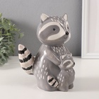 Копилка для денег «Енот с малышом», керамика, 12.3×12.5×17.7 см - Фото 4