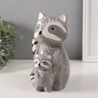 Копилка для денег «Енот с малышом», керамика, 12.3×12.5×17.7 см - Фото 6