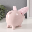 Копилка для денег «Свинка с пушистыми ушками», керамика, 14.5×11.3×11.5 см - Фото 3