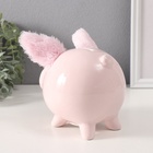 Копилка для денег «Свинка с пушистыми ушками», керамика, 14.5×11.3×11.5 см - Фото 4
