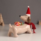 Копилка для денег «Собака такса новогодняя», керамика, 19×20×8 см - Фото 4