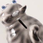 Копилка для денег «Котик-пучеглаз серый полосатый», керамика, 11×15.2×13.4 см - Фото 7