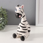 Копилка для денег «Зебра-пучеглазка», керамика, 8.8×10.7×18.8 см - Фото 3