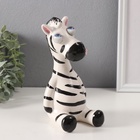 Копилка для денег «Зебра-пучеглазка», керамика, 8.8×10.7×18.8 см - Фото 4