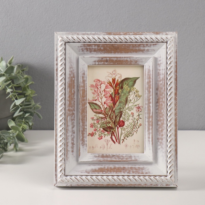 Фоторамка для фото 10×15 см «Завитки под старину», МДФ, 2.8×19.5×24.5 см