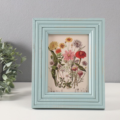 Фоторамка для фото 13×18 см «Иллюзия», массив сосны, голубой, 2.3×20.5×25.5 см