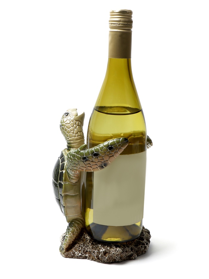 Подставка под бутылку TAKE IT EASY «Черепаха», полистоун, зелёная, 12×11×19 см - Фото 1