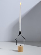 Подсвечник на 1 свечу «Домик», d=2 см, металл, дерево, 9×5×17.5 см - Фото 1