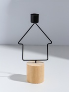 Подсвечник на 1 свечу «Домик», d=2 см, металл, дерево, 9×5×17.5 см - Фото 2