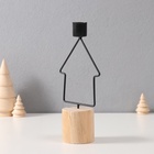 Подсвечник на 1 свечу «Домик», d=2 см, металл, дерево, 9×5×17.5 см - Фото 3