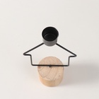 Подсвечник на 1 свечу «Домик», d=2 см, металл, дерево, 9×5×17.5 см - Фото 4