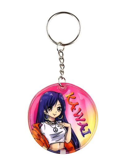 Брелок для ключей с фонариком «Кавайи», 5×5 см