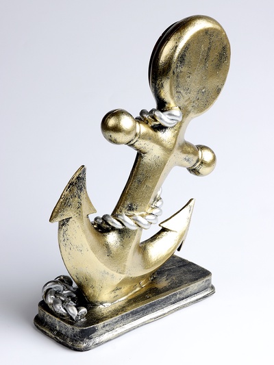 Часы настольные интерьерные «Якорь», на батарейках, 18×7×27 см, d=8 см