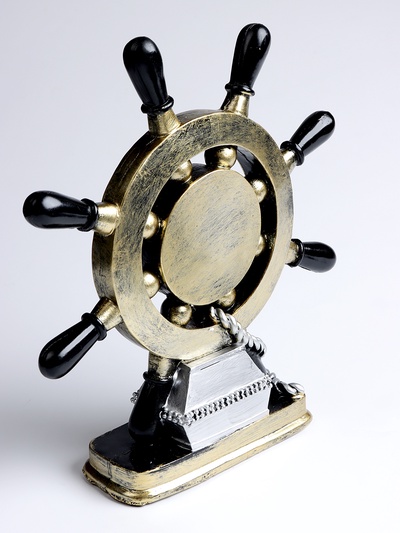 Часы настольные интерьерные «Штурвал», на батарейках, 16×6.5×27 см, d=8 см