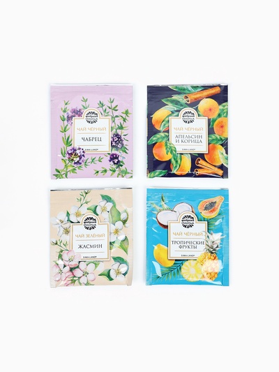 Чай подарочный в открытке «8 Марта», 4 пакетика