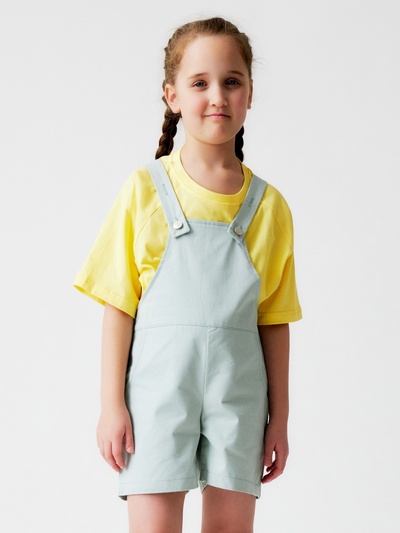 Комбинезон детский MINAKU: Jeans collection, серо-голубой, рост 116 см