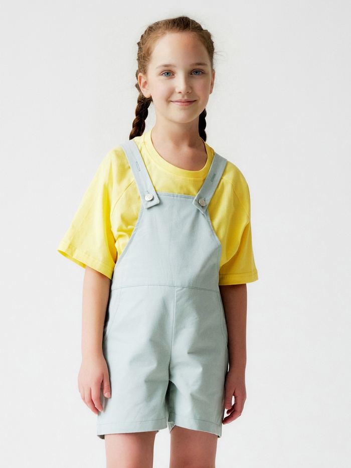 Комбинезон детский MINAKU: Jeans collection, серо-голубой, рост 122 см - Фото 1