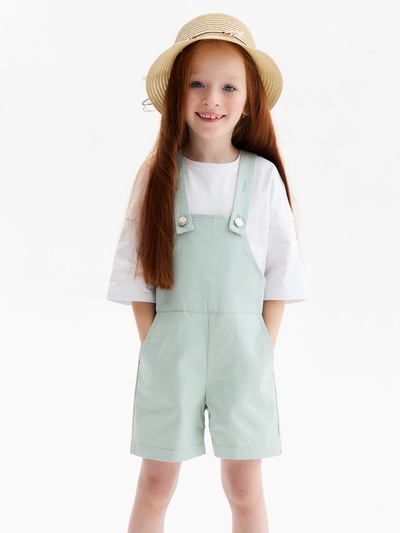 Комбинезон детский MINAKU: Jeans collection, серо-голубой, рост 134 см