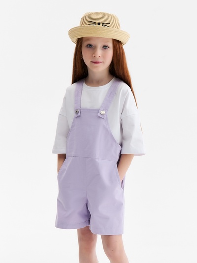 Комбинезон детский MINAKU: Jeans collection, лавандовый, рост 122 см