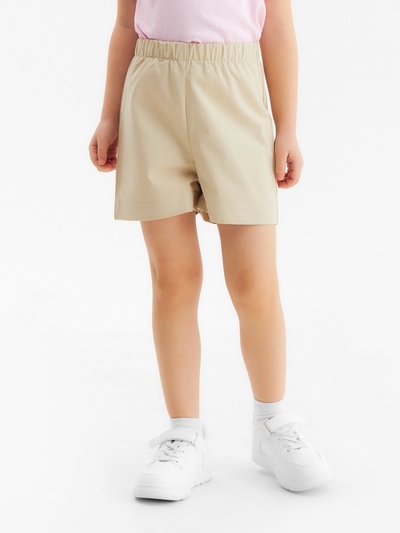 Шорты для девочки MINAKU: Jeans collection, бежевые, рост 104 см