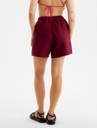 Шорты женские на резинке льняные MINAKU: Safari, бордовые, размер 44 10671149