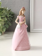 Фигурка керамика «Леди в розовом платье с сумочкой», 6.6×7.5×14.8 см - Фото 2
