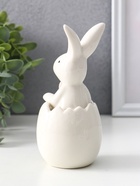 Фигурка керамика «Белый кролик с бантиком в скорлупе», 5×7.5×13.5 см - Фото 4
