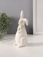 Фигурка керамика «Белый кролик с зелёным бантиком», 6×6.5×16.5 см - Фото 4