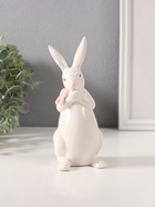 Фигурка керамика «Белый кролик с розовым бантиком», 6×6.5×16 см - Фото 2