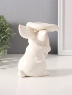Фигурка керамика «Белый кролик под грибочком», 8×9×13 см - Фото 3