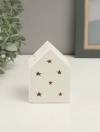 Фигурка светящаяся TAKE IT EASY «Домик со звёздочками», керамика, 6.5×6.5×9 см - Фото 2