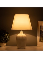 Лампа настольная «Строгие линии» 1×40 Вт Е27 белый/серый 25×25×40 см 10683305