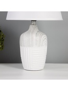 Лампа настольная «Строгие линии» 1×40 Вт Е27 белый/серый 25×25×40 см 10683305