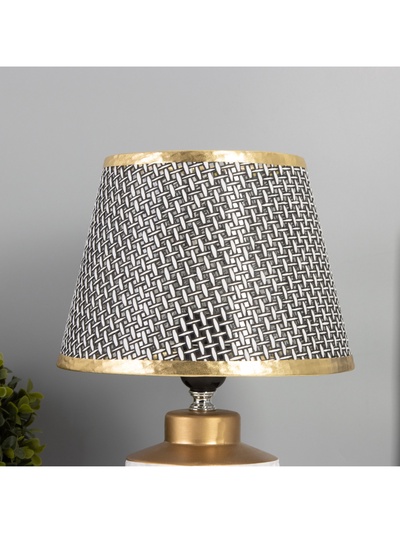 Лампа настольная «Мрамор» 1×40 Вт Е27 черный/золото 22.5×22.5×35 см
