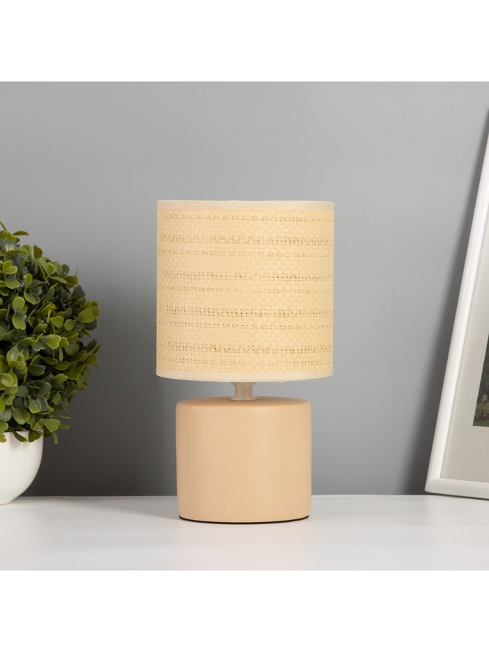 Лампа настольная «Лиза» 1×40 Вт Е14 персиковый 13×13×24 см - Фото 1