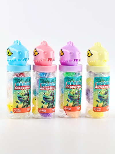 Антистресс сквиш мялка «Дино», в банке