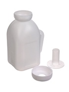 Бутылка для выпойки телят, 1 л, с ручкой, пластик, белая - Фото 11