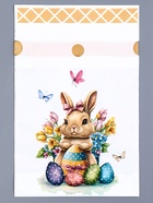 Пакет полиэтиленовый подарочный «Заяц с цветами», с завязками, МИКС, 15×23 см - Фото 3