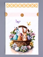 Пакет полиэтиленовый подарочный «Заяц с цветами», с завязками, МИКС, 15×23 см - Фото 4